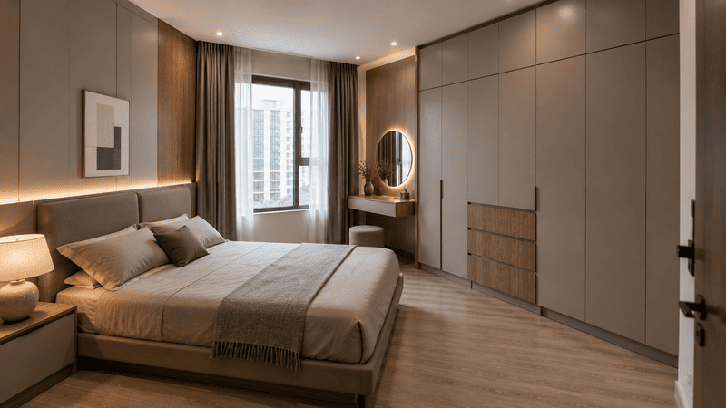 Phòng ngủ sau nghiệm thu và bàn giao thi công nội thất chung cư