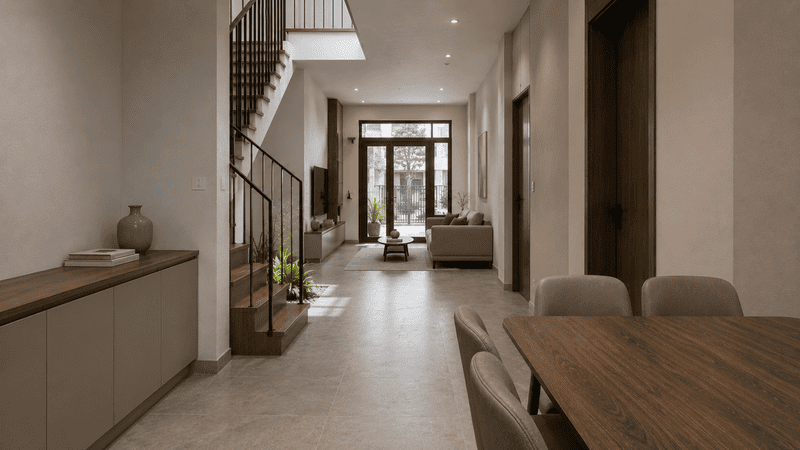 Nhà ống sau thi công nội thất tối ưu ánh sáng và công năng