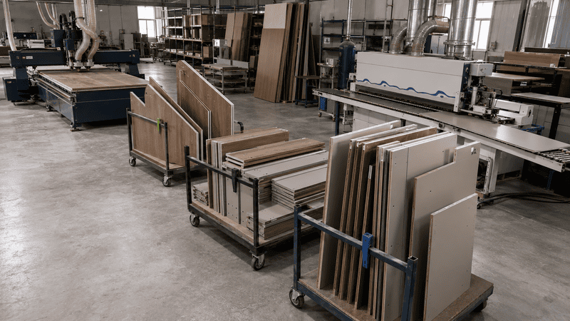 Sản xuất và phân loại cấu kiện nội thất nhà phố tại xưởng