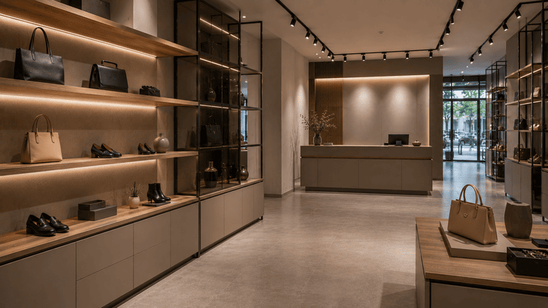 Showroom sau khi thi công nội thất hoàn thiện trước bàn giao
